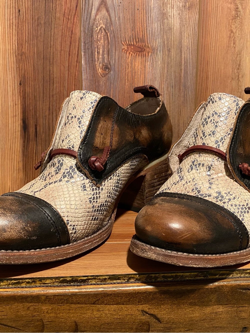 Freebird by Steven Brown Burnished Block Heel Oxford